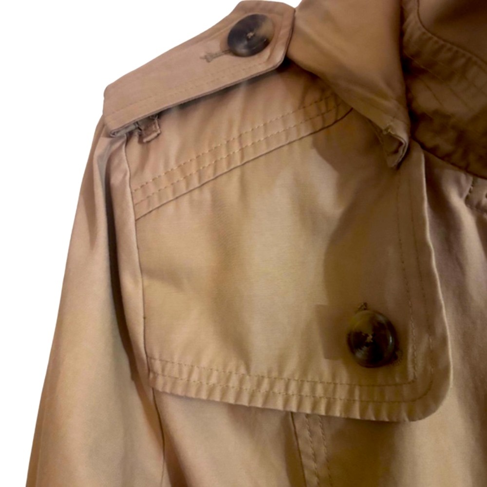 London Fog Tan Double-Breasted Trench Coat - Picture 5 of 13